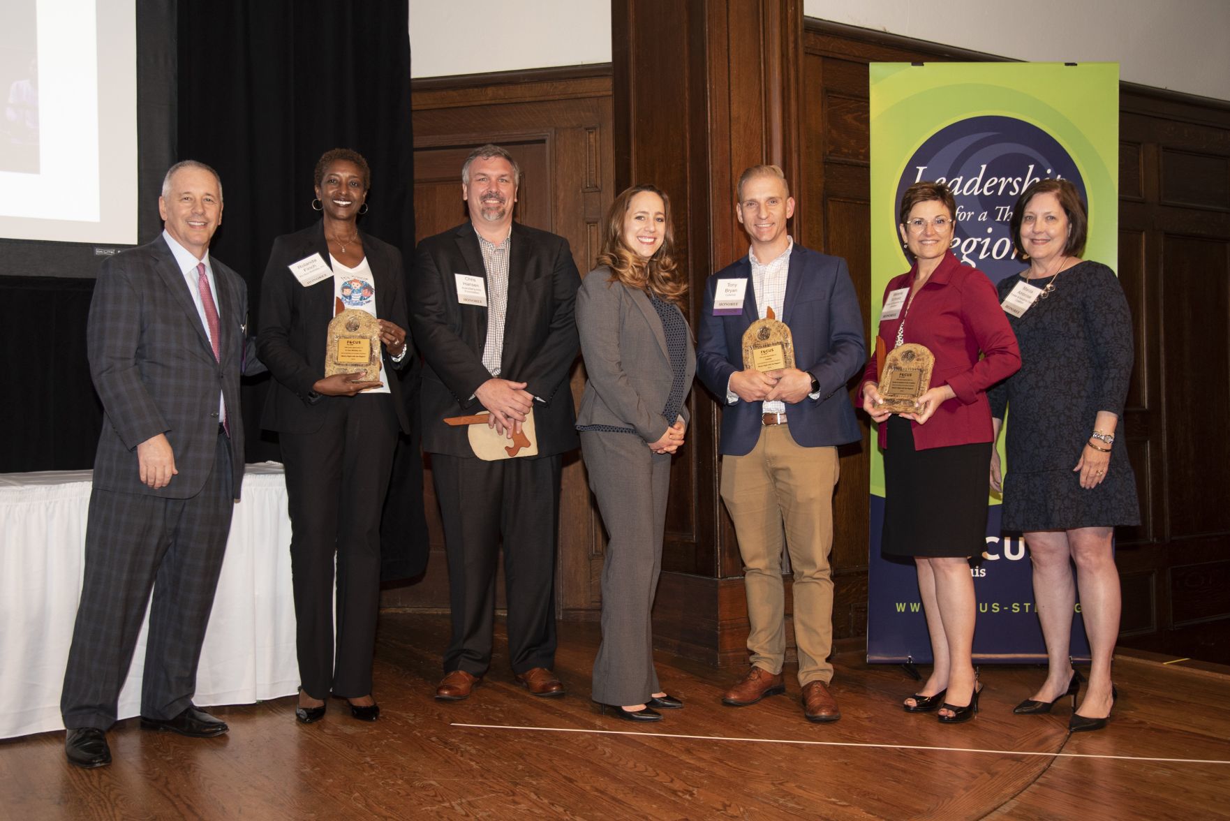 2019 FOCUS St. Louis Demonstrating Innovative Solution Award winners: ItÕs Your Birthday, Inc, Kranzberg Arts Foundation, CyberUp, Foster & Adoptive Care Coalition